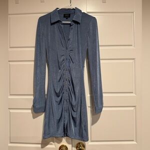 Bardot Blue Button Up Dress
